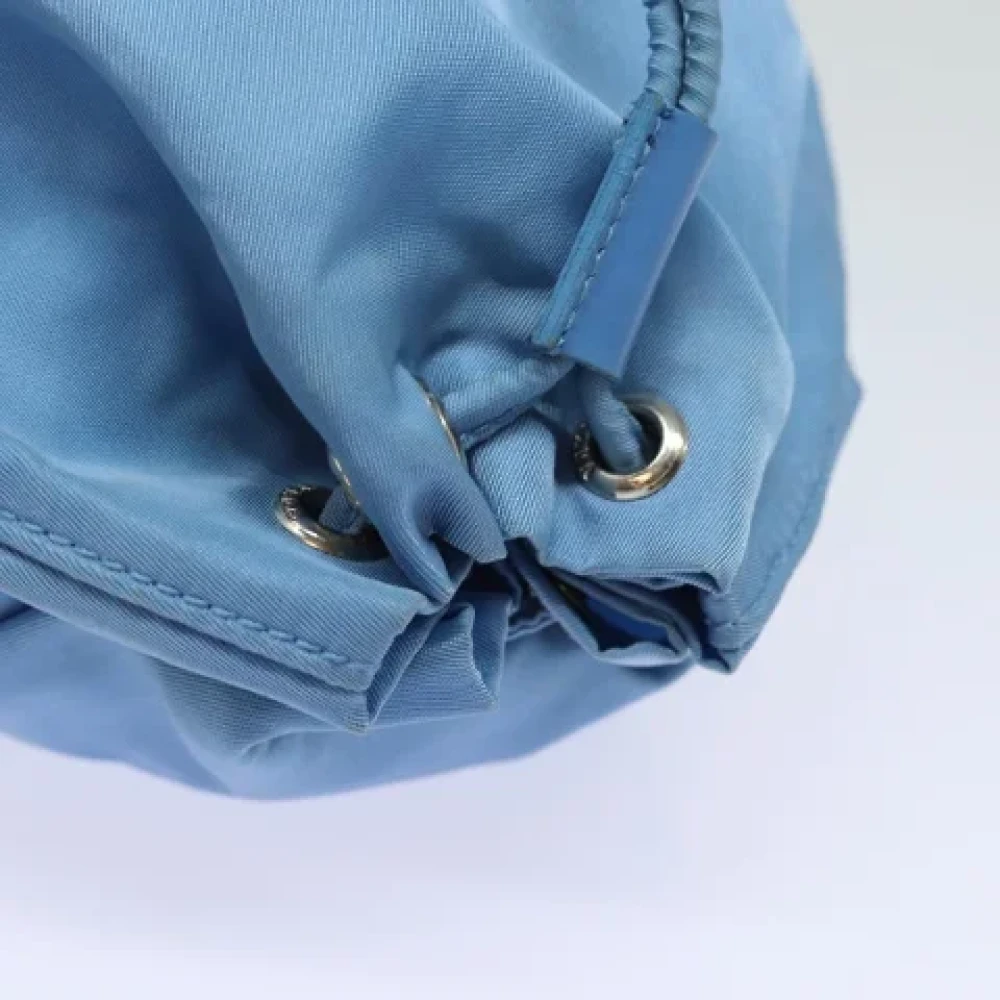 Prada Vintage Pre-owned Nylon pouches Blue Dames