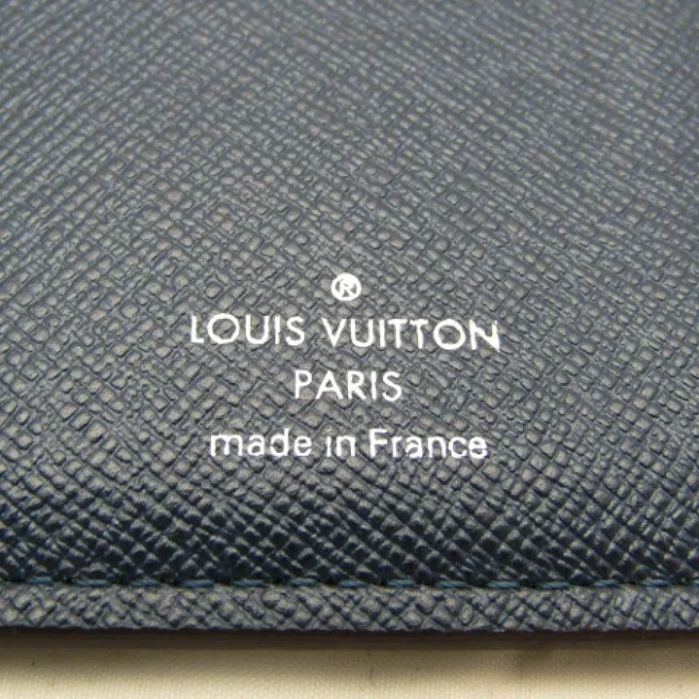 Louis Vuitton Vintage Pre-owned Leather wallets Blue Heren