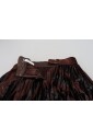 brown-polyester-high-waist-a-line-maxi-skirt