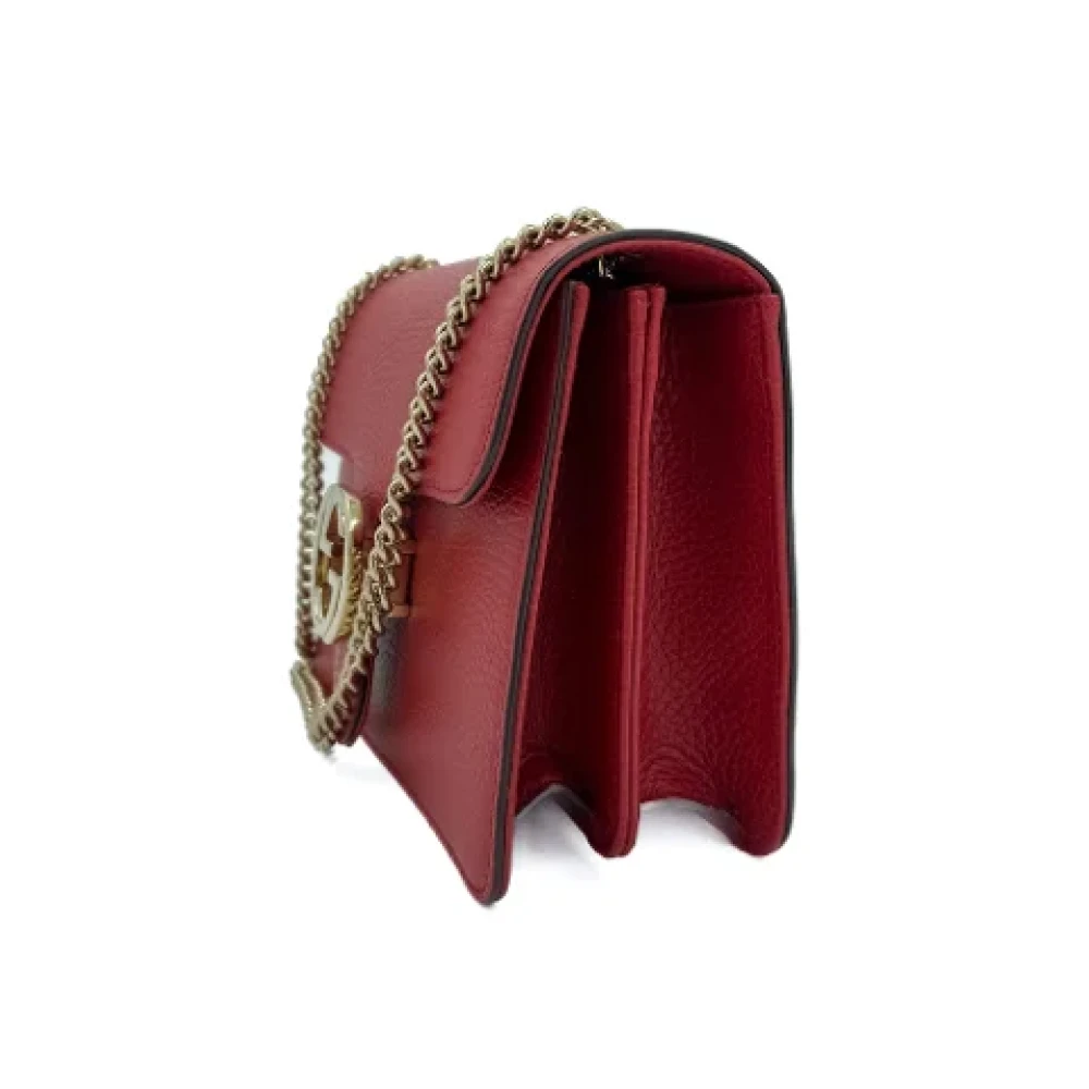 Gucci Vintage Pre-owned Leather gucci-bags Red Dames