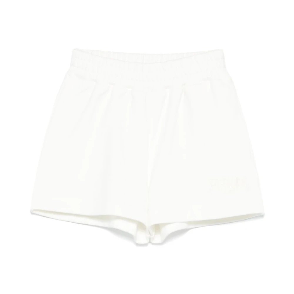 Fendi White Bermudas - Female - Shorts - White - 3 Y - Kids