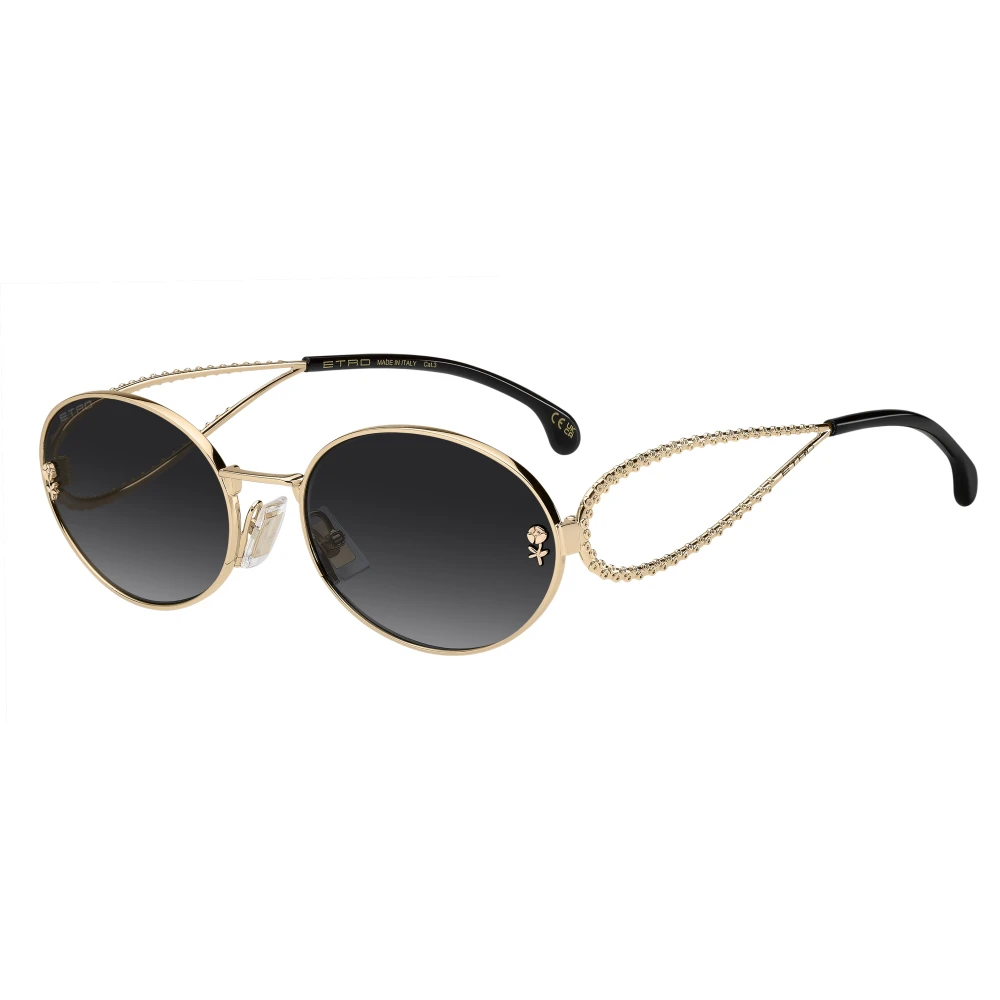 Etro Women's Black Gold Sunglasses Grey Shaded - Sunglasses - 57 Mm - Accessories