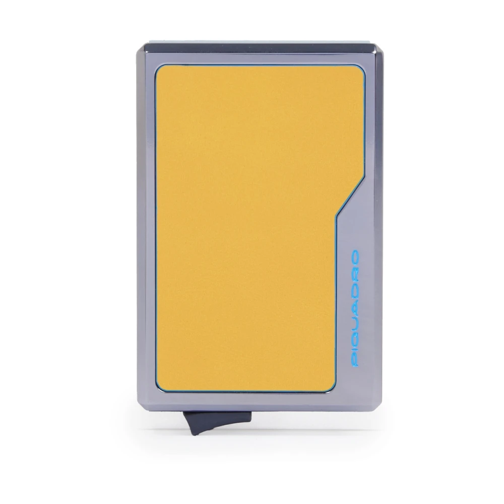 Piquadro Unisex Gul Accessoarer One Size, Läder, Magsafe Pop-Up Korthållare