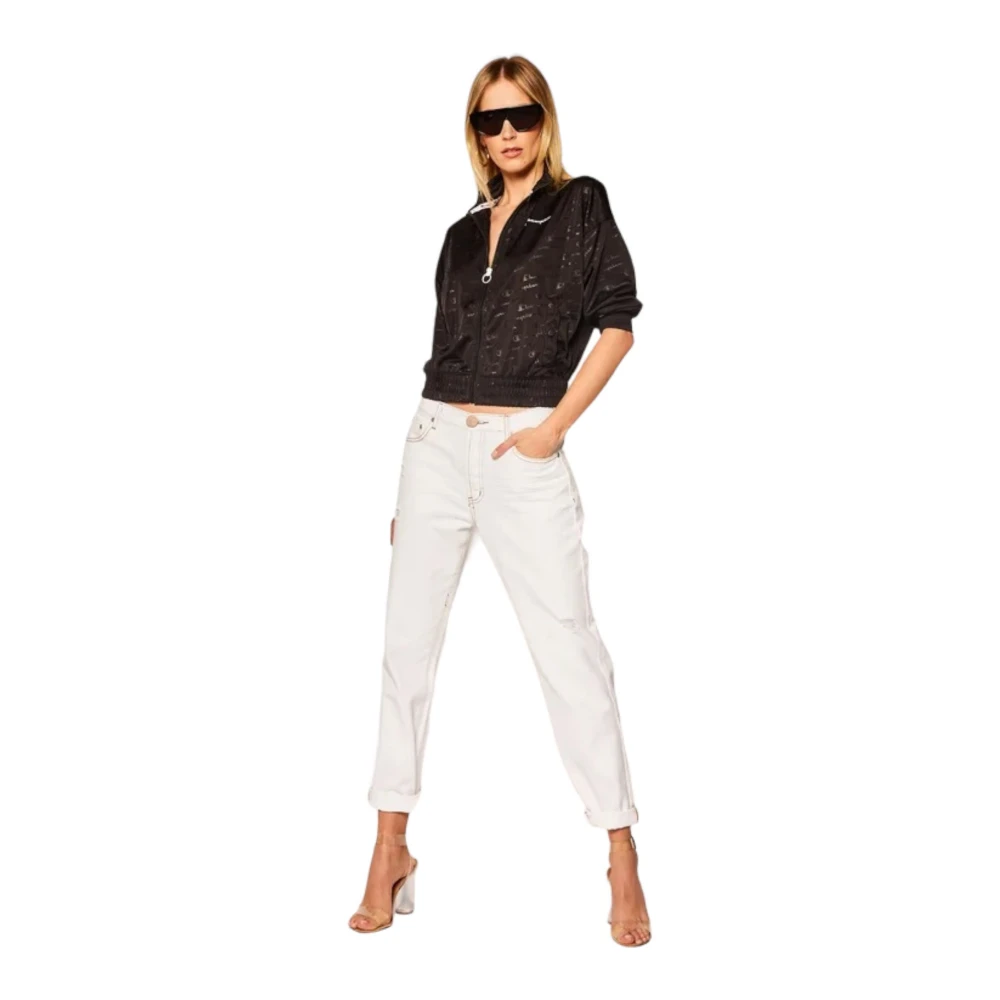 Champion Sweater met rits Black Dames