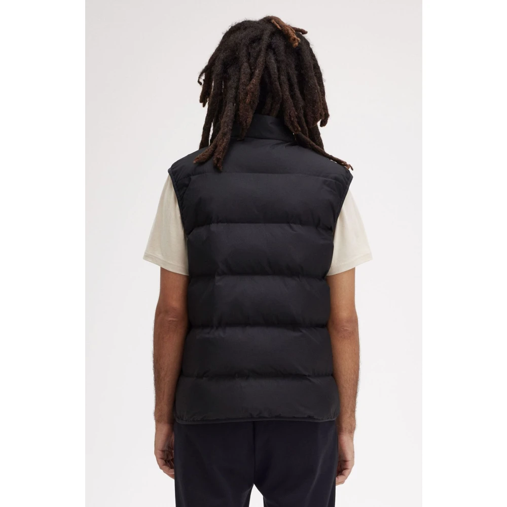Fred Perry Zwarte Geïsoleerde Gilet Vest Black Heren