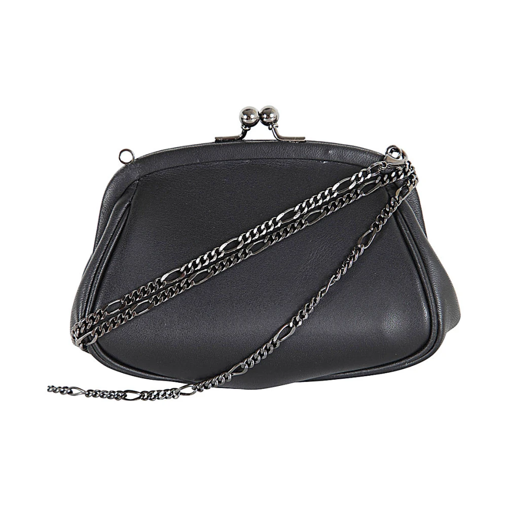 Yohji Yamamoto Stijlvolle Clasp Pouch Black Dames