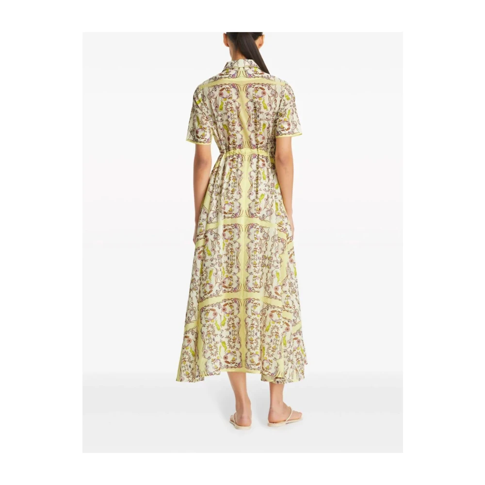 TORY BURCH Chartreuse Meadow Printed Shirt Dress Multicolor Dames