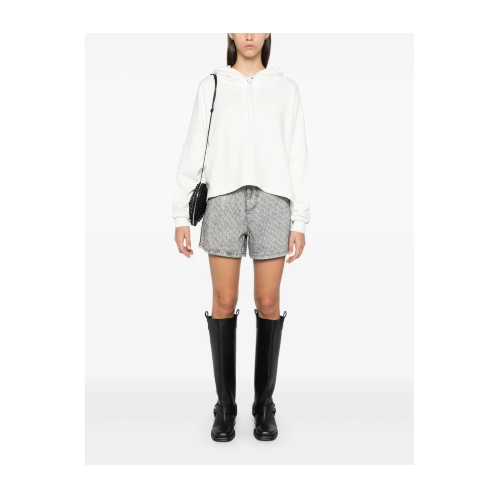 Emporio Armani Witte Sweater met Logo Detail White Dames