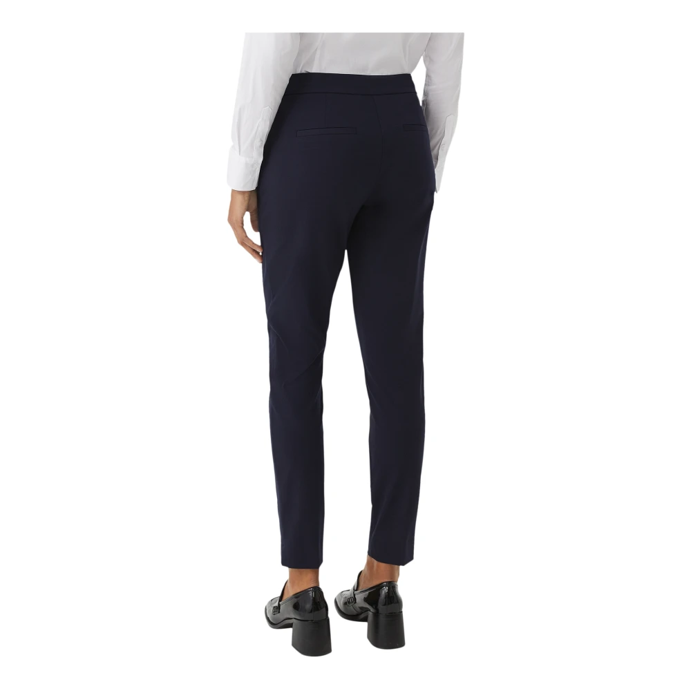 comma Slim Viscose Mix Hose Blue Dames