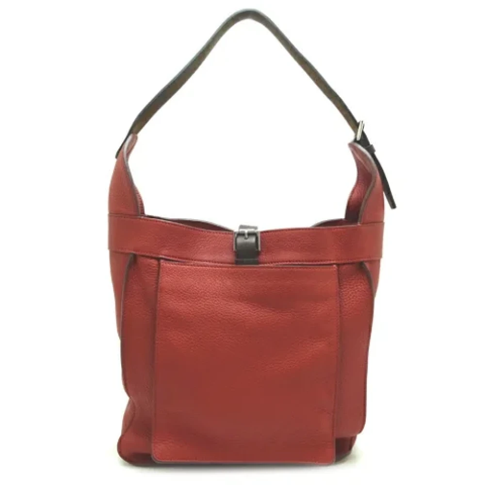 Hermès Vintage Pre-owned Leather shoulder-bags Red Dames