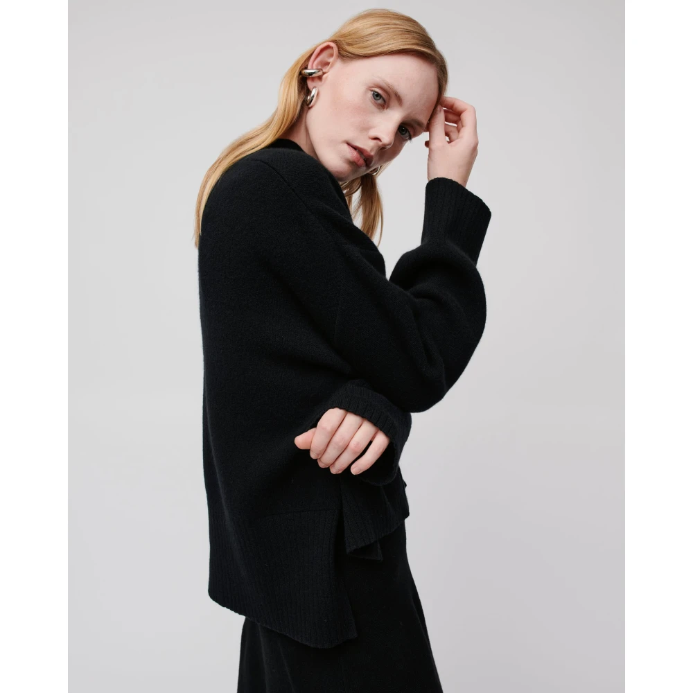 IVY OAK Rose Opstaande Kraag Jumper Black Dames