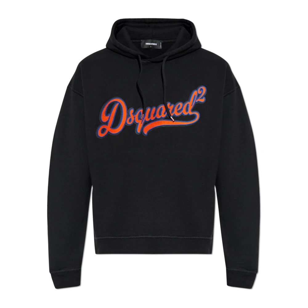 Dsquared2 Men's Black Sweatshirt With Print - Hoodies - Xl - Sweatshirts & Hoodies