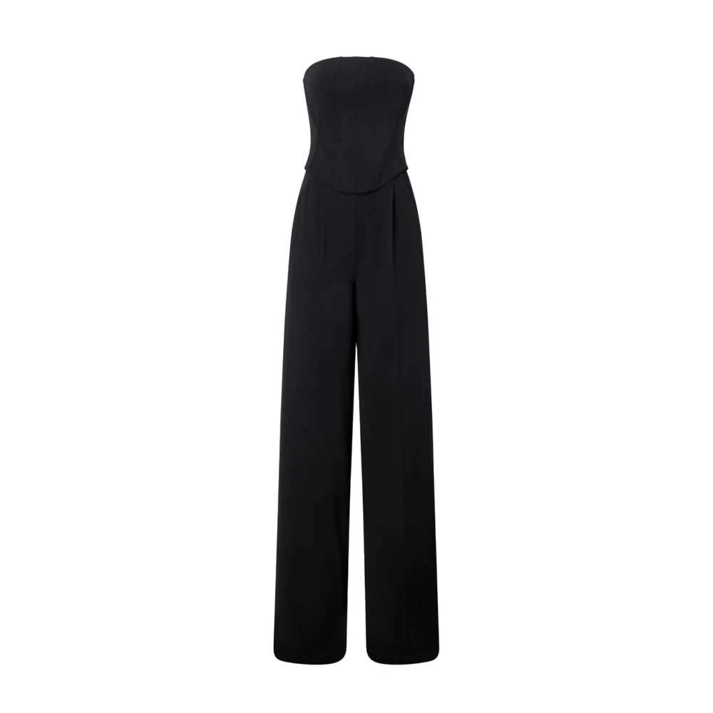 Pinko Vrouw Zwart Jumpsuits & Playsuits Dames, S, Gallo Strapless Jumpsuit