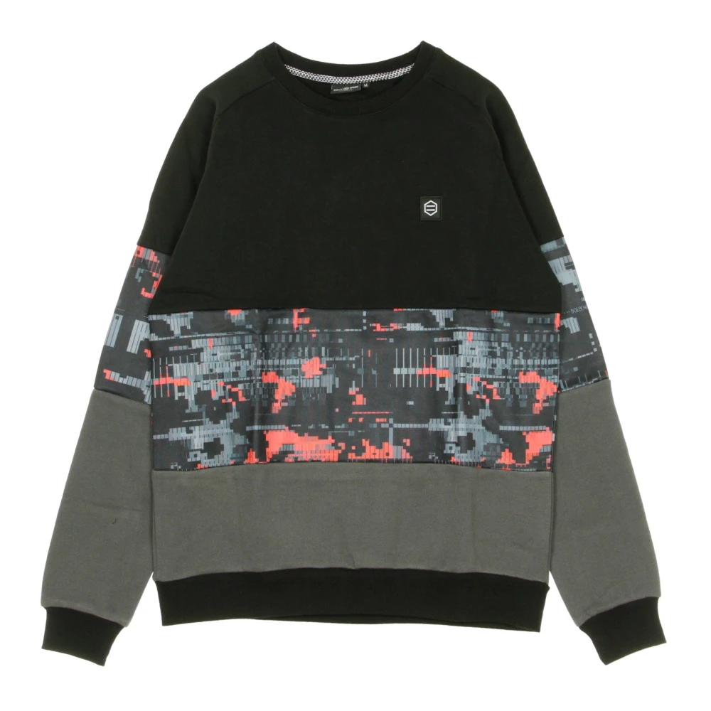 Dolly Noire Glitch Camo Crewneck Sweatshirt Zwart Multicolor Heren