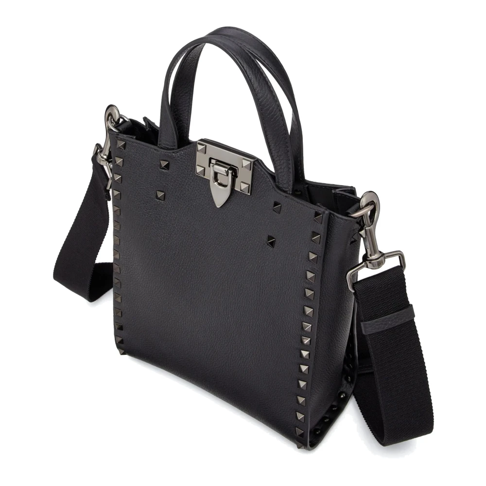 Valentino Garavani Rockstud Shopper Kleine Tote Tas Black Heren