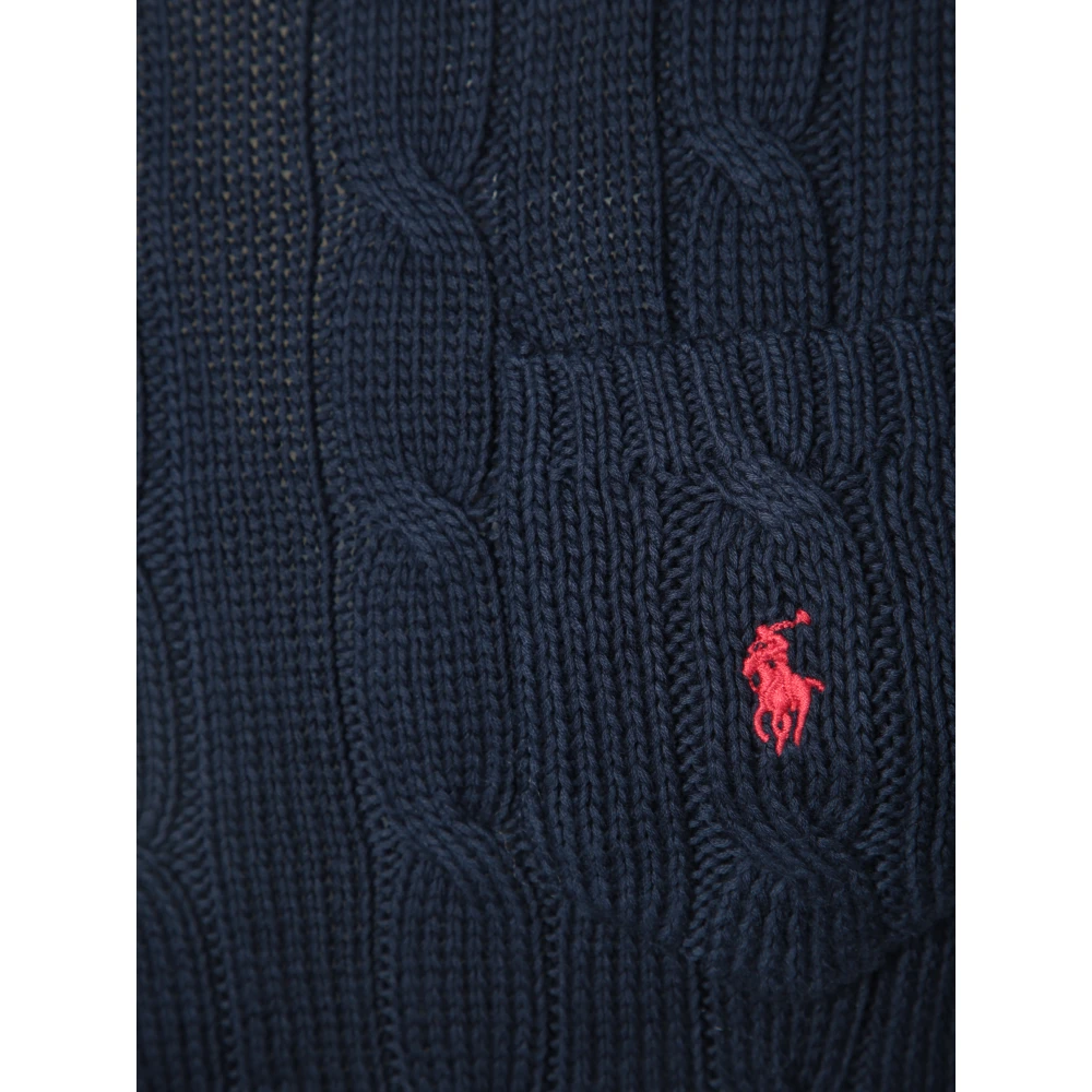 Polo Ralph Lauren Blauwe Cable Knit Trui Blue Dames