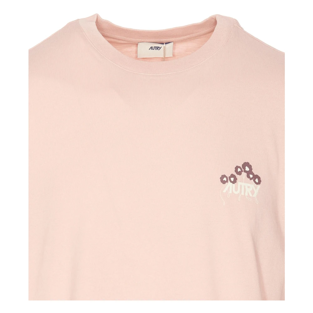 Autry Roze T-shirts en Polos Pink Heren