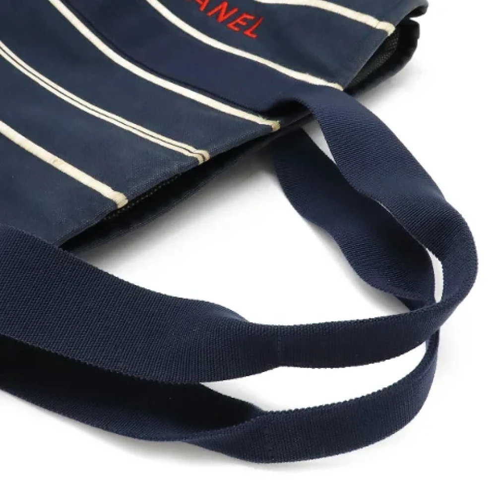 Chanel Vintage Pre-owned Canvas totes Blue Dames