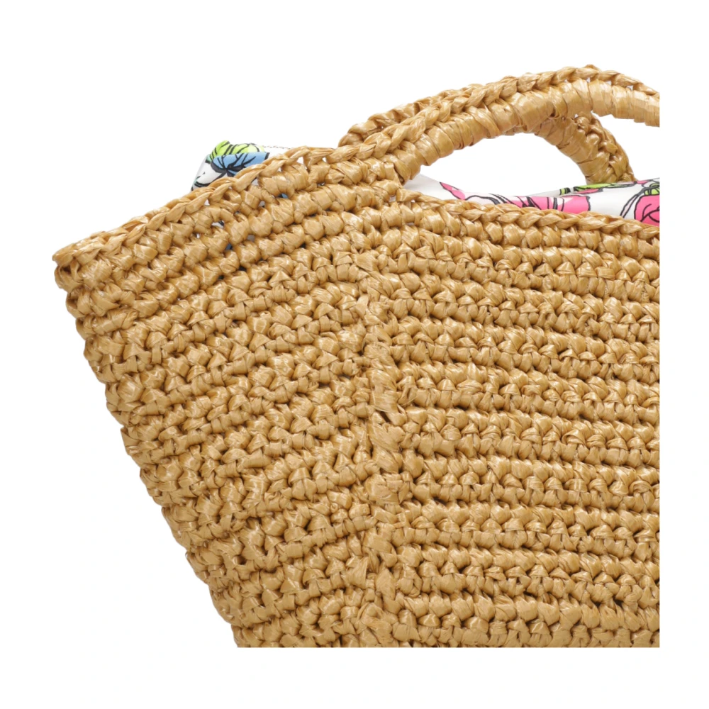 Chica London Raffia Tote met Clutch Beige Dames