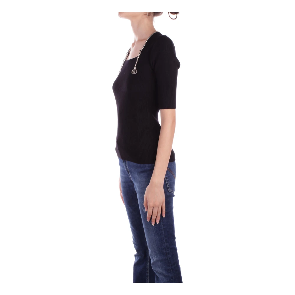 Liu Jo Zwarte Sweater met Cut-Out Details Black Dames