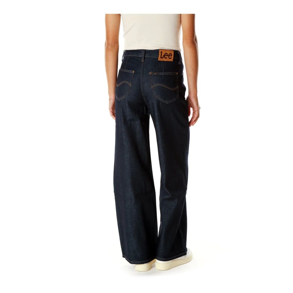 Lee Retro Flared High Waist Jeans Blue Dames