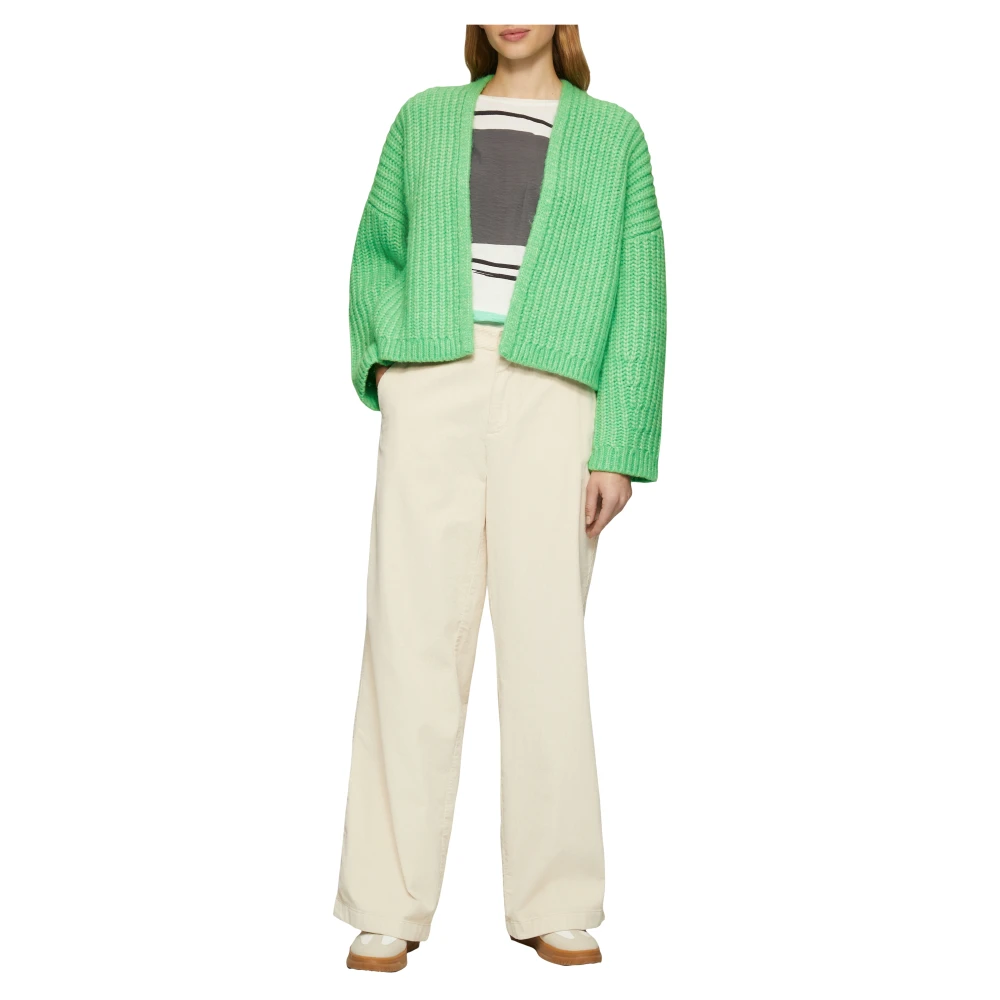 s.Oliver Zachte Gebreide Vest in Polylana Green Dames