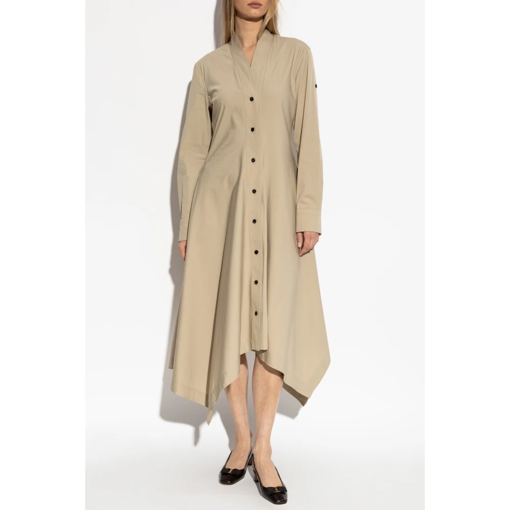 Salvatore Ferragamo Jurk met zakken Beige Dames