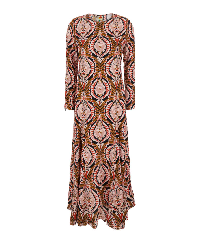 robe-midi-imprimee-floral-multicolore