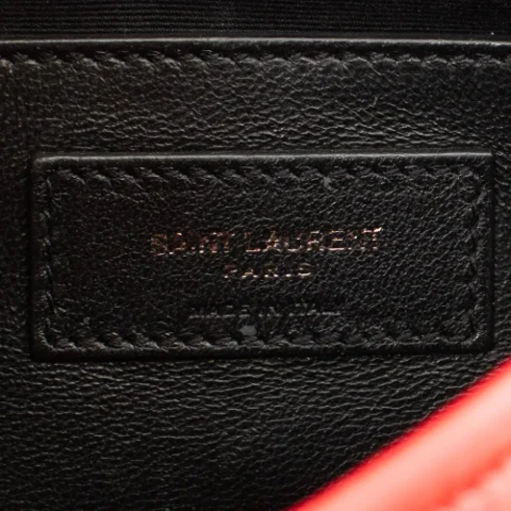 Yves Saint Laurent Vintage Pre-owned Leather shoulder-bags Red Dames