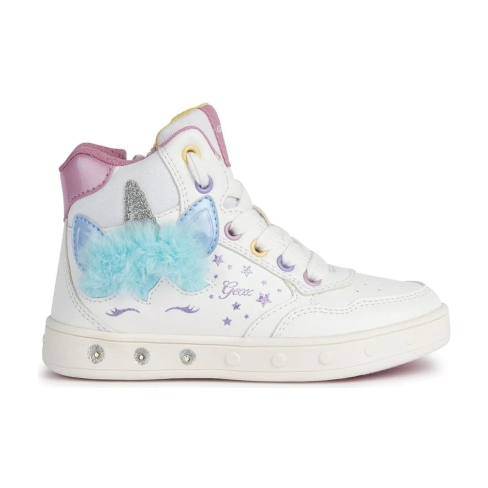 Geox Girls White Boots,, Skylin Booties Size 34 Eu
