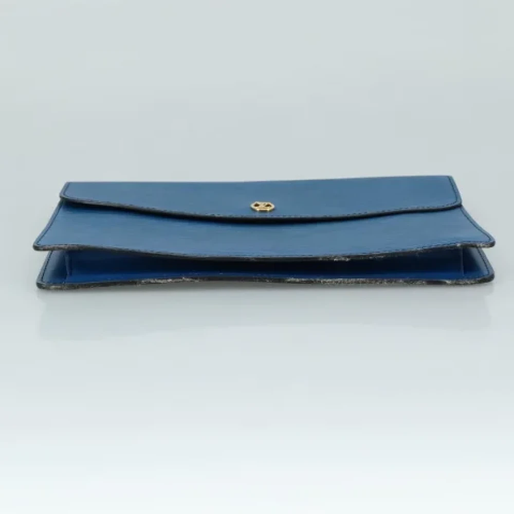 Louis Vuitton Vintage Pre-owned Leather clutches Blue Dames