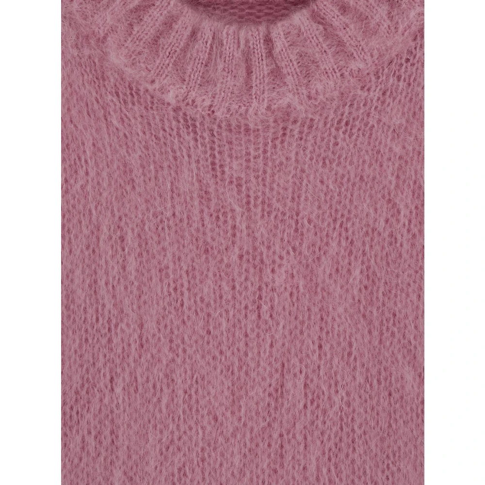 MM6 Maison Margiela Wol wollen trui met ronde hals Pink Dames