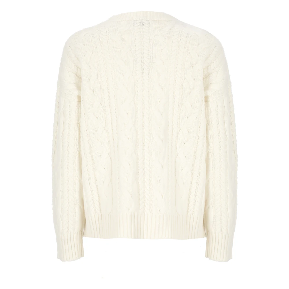 Kangra Witte Kasjmier Wol Jumper Crewneck Sweater White Dames