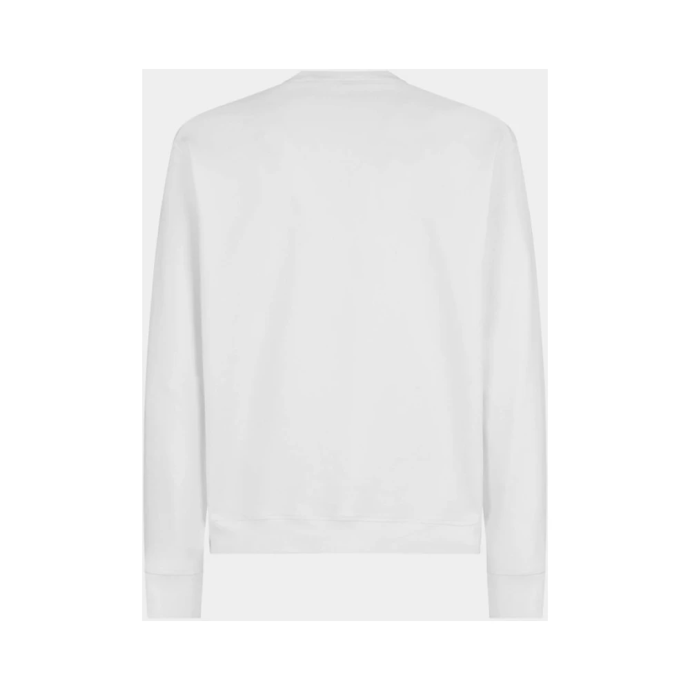Dsquared2 Neon Groen Icon Ronde Hals Sweatshirt White Heren