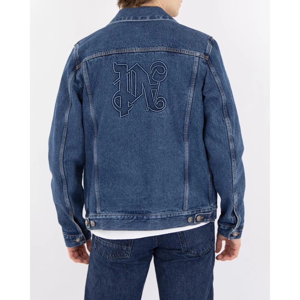 Palm Angels Heren Lw Monogram Denim Jkt Blue Heren