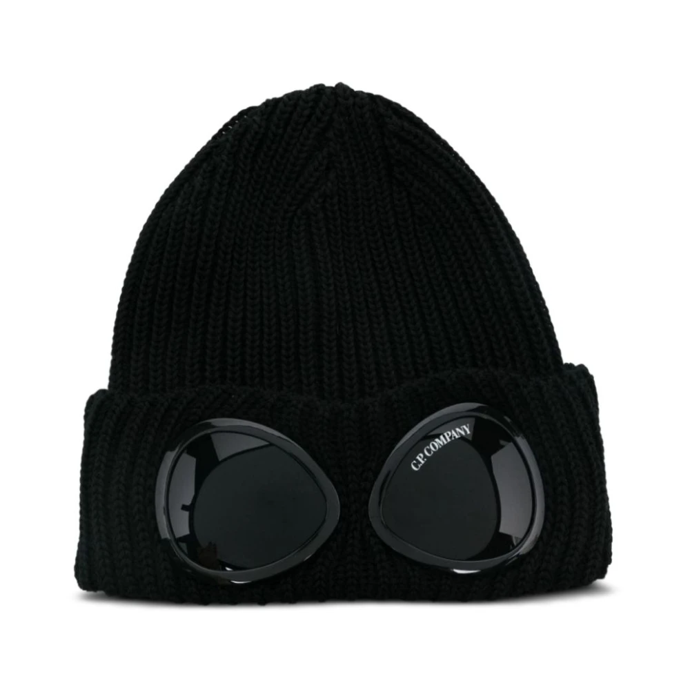 C.p. Company Black Knit Cap - Male - Accessories - One Size - Accessories