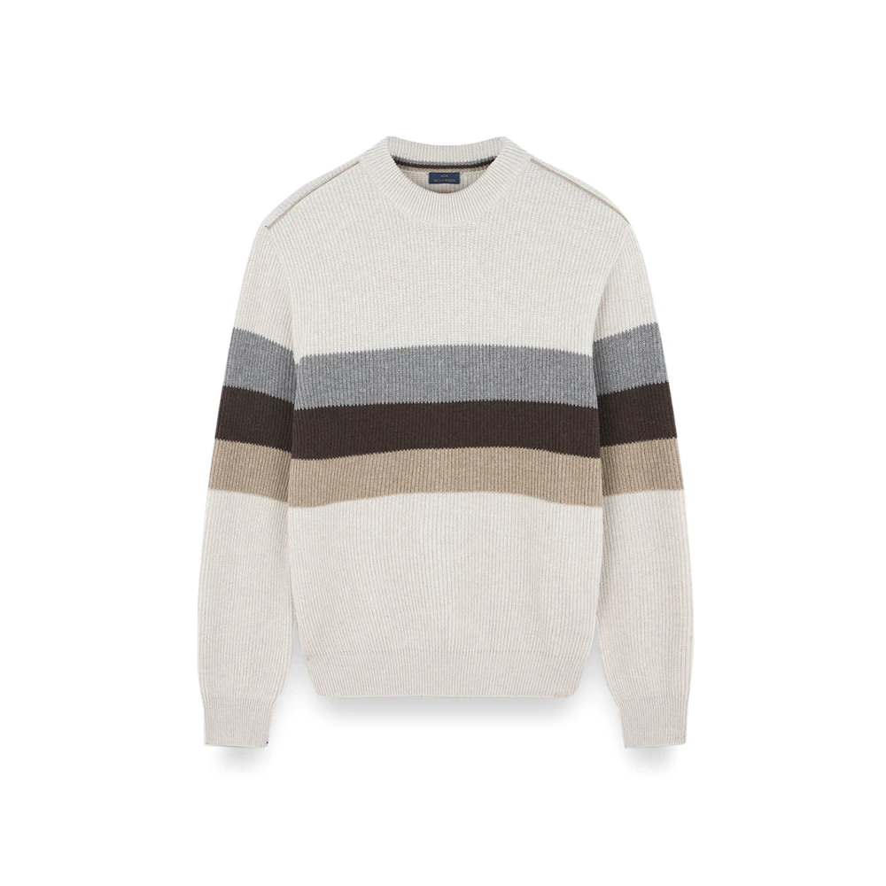 Paul & Shark Beige Round-Neck Knitwear, Male, 2XL, Innovative Wool Crewneck Jumper