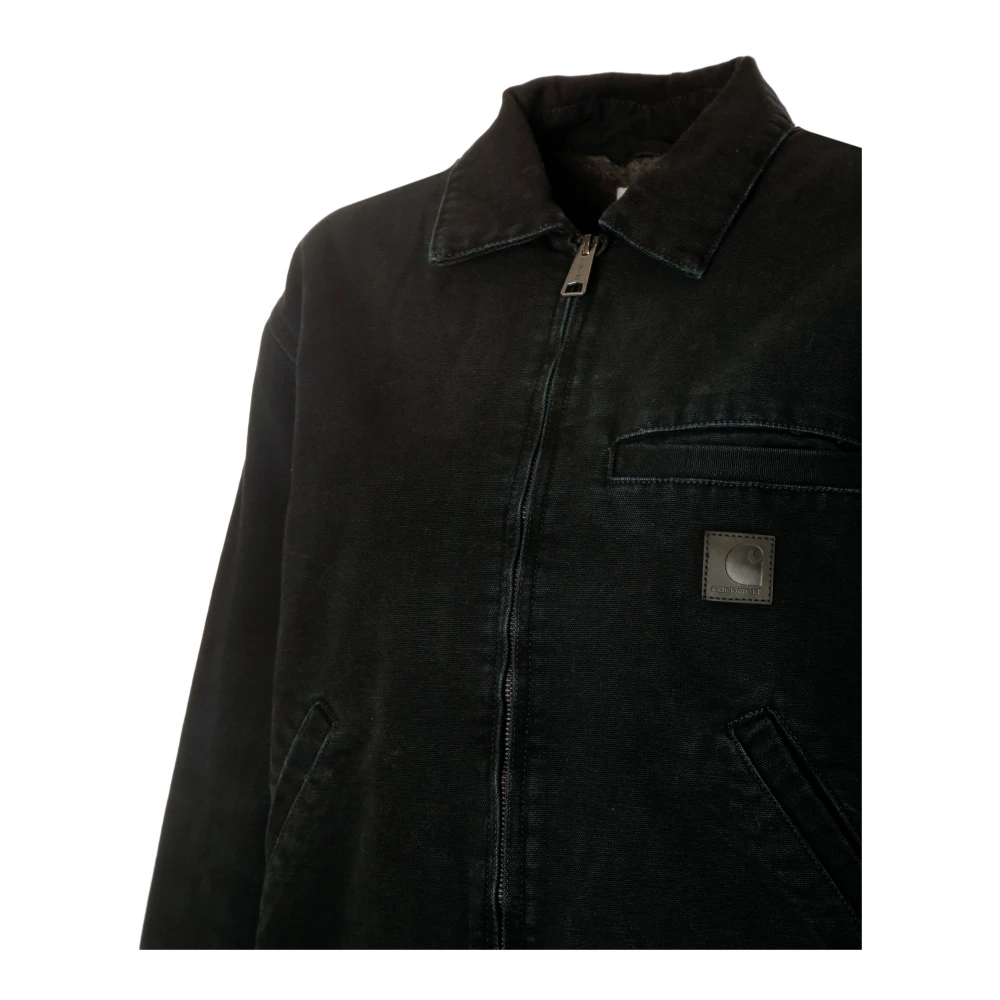 Carhartt WIP Canvasjas met Gestreepte Voering Black Heren