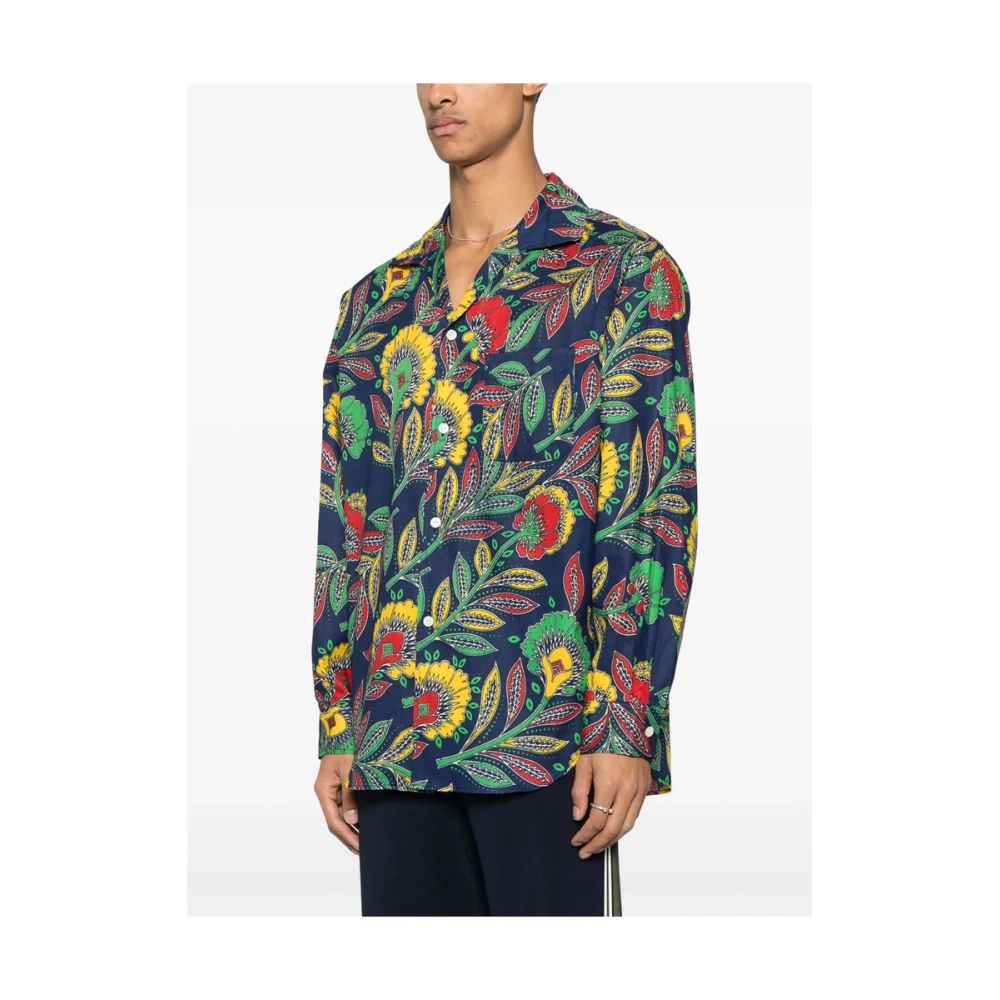Needles Blauw Knoopshirt Multicolor Heren