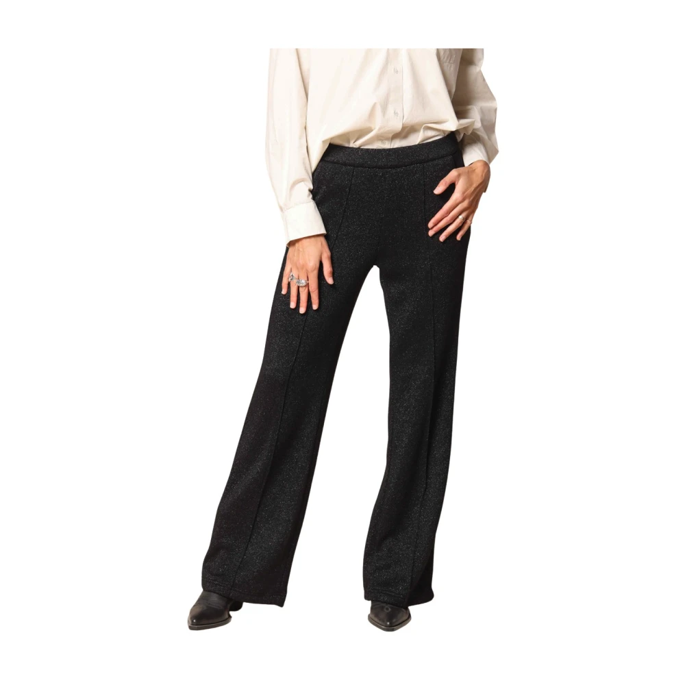 Mason's Elegante Straight Chino Broek met Lurex Black Dames