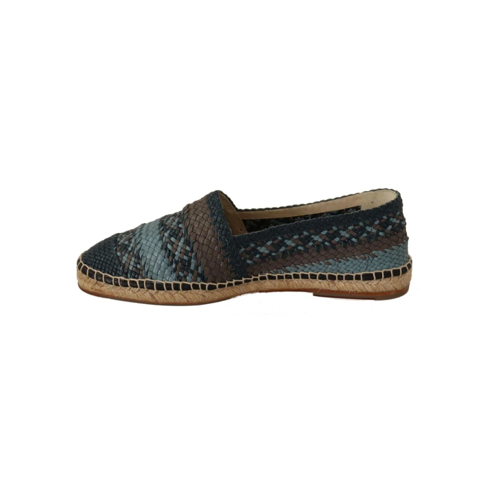 Dolce & Gabbana , Espadrilles, Male, Blue, 6 Uk, Blue Gray Slip On Buffalo Espadrille Shoes - Image 3