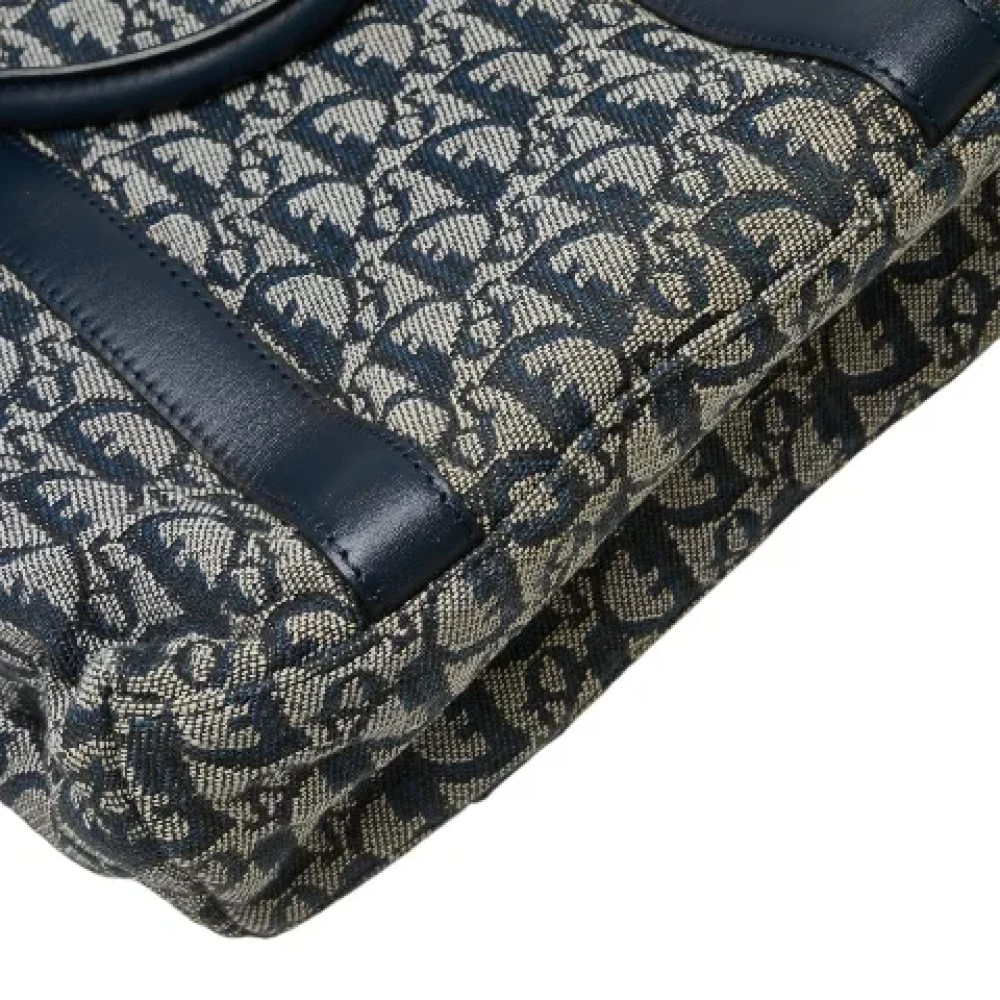 Dior Vintage Pre-owned Canvas handbags Blue Dames