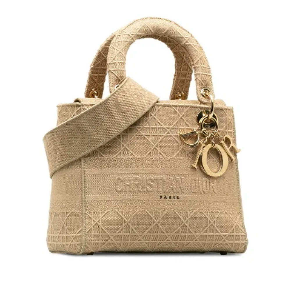 Dior Vintage Pre-owned Canvas dior-bags Beige Dames