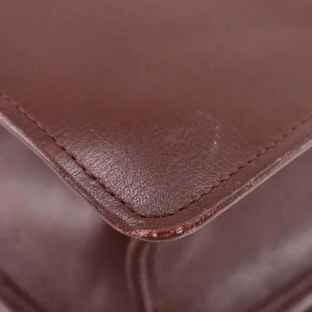 Cartier Vintage Pre-owned Leather shoulder-bags Brown Dames