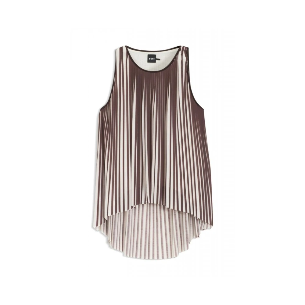 Hugo Vrouw Beige Tops Dames, S, Sleeveless Top