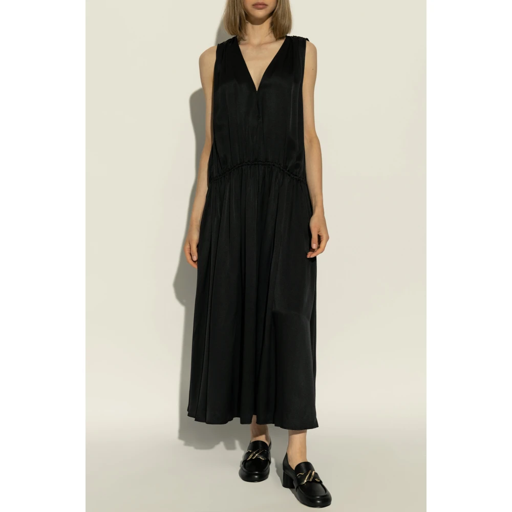 Anine Bing V-hals jurk Black Dames