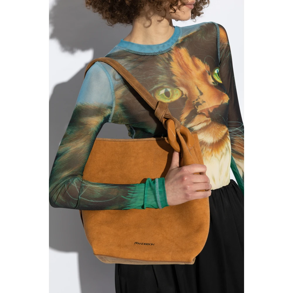 JW Anderson Hoek Shopper Tas Brown Dames