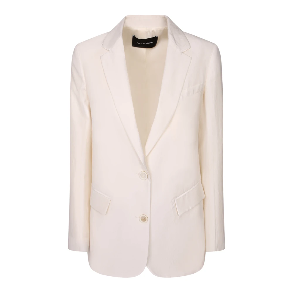 Fabiana Filippi Donna Bianco - Blazer In Jersey - Jackets - M