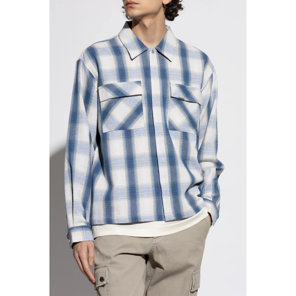 Represent Season Flannel Shirt Blue Heren