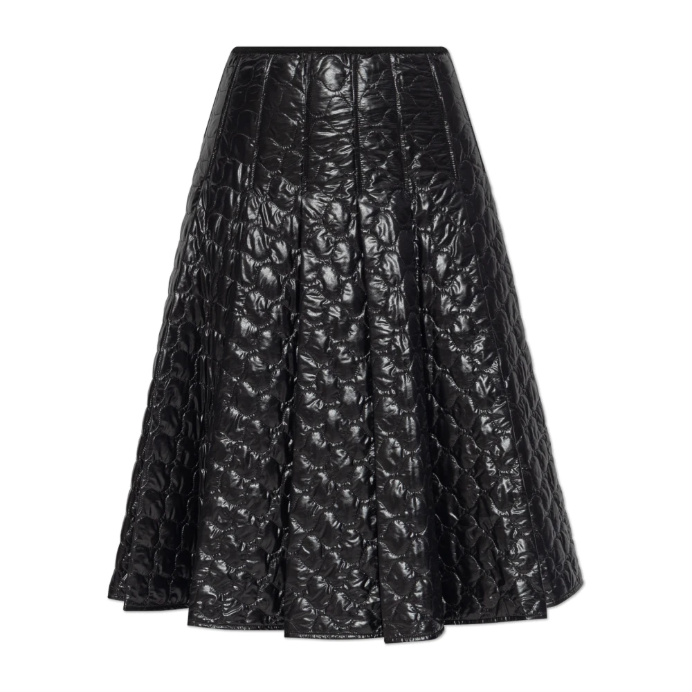 Moncler Black Square-Quilted Padded Midi Skirt - Female - Midi Skirts - Xs - Skirts